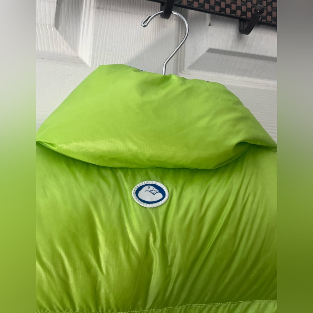 Canada Goose Neon Lime Green Puffer Vest with Blue Lining - Picture 4 of 10
